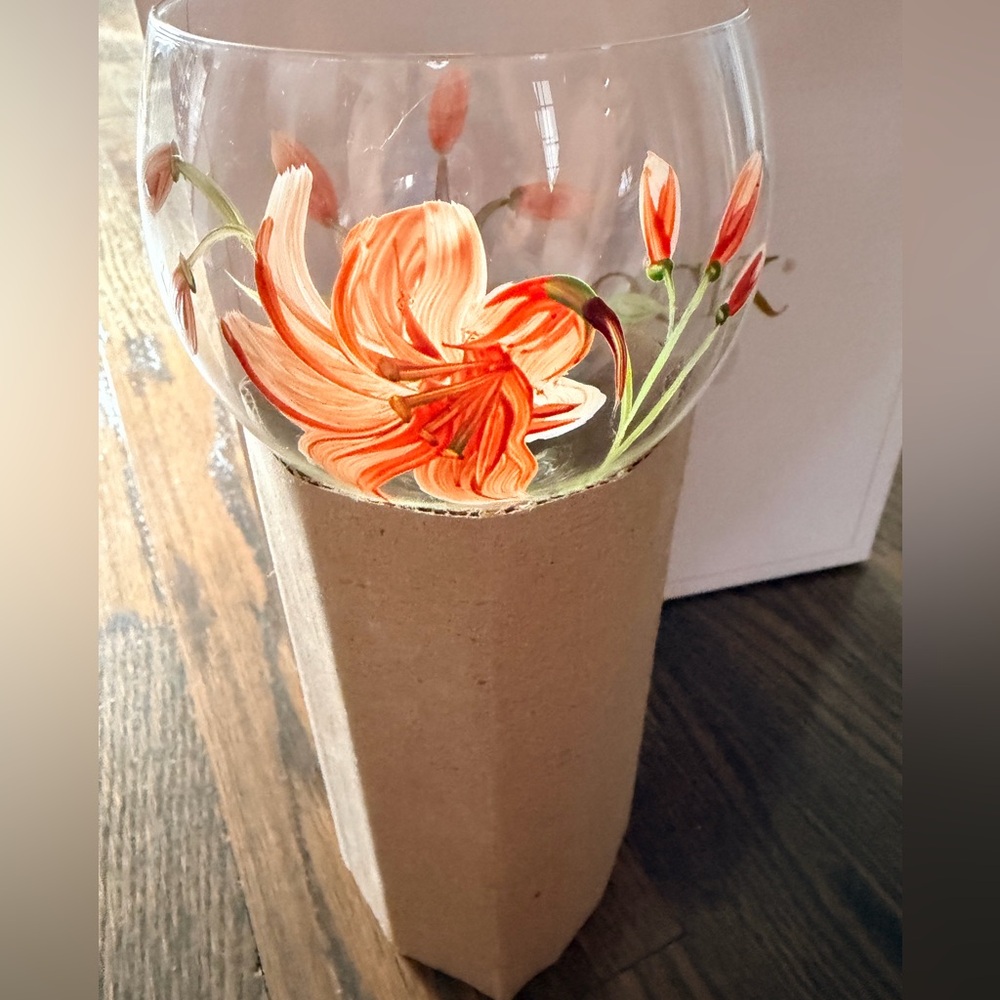 Block Crystal Hand-Painted Goblets - Picture 3 of 5